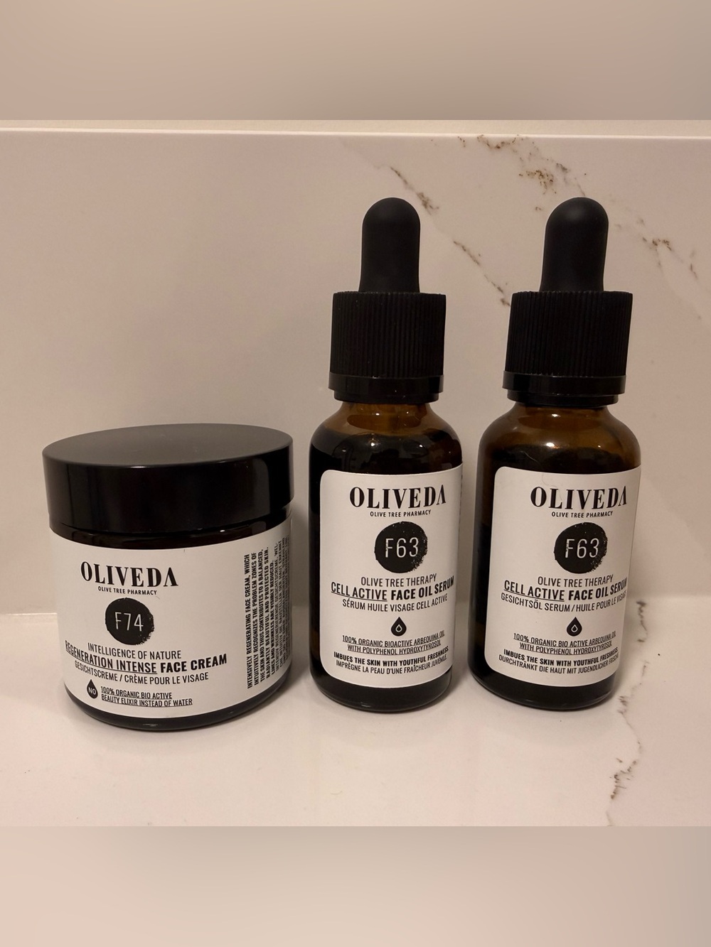 Oliveda Regeneration Intense Face Cream and Cell Active Face Serum